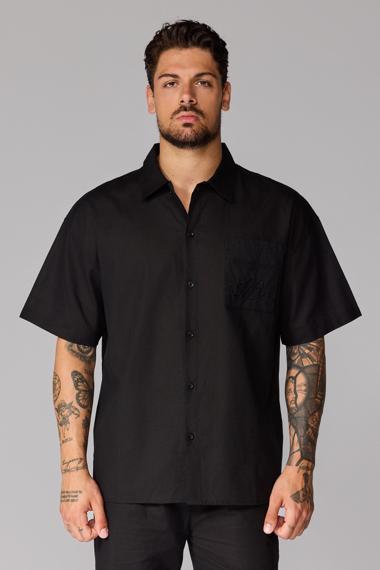 Men’s S26 Linen Shirt - Black
