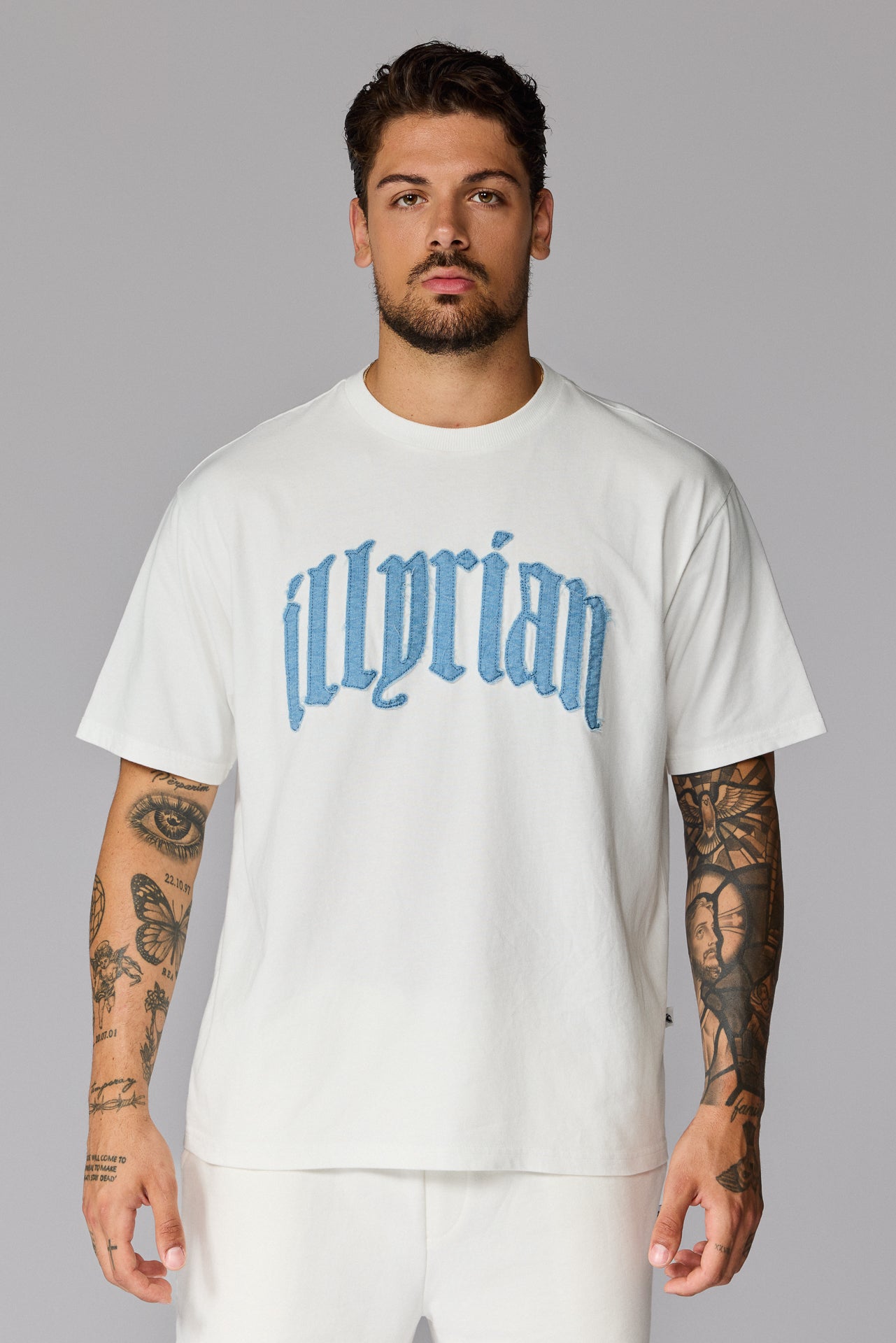 Illyrian S26 Denim T-shirt - White