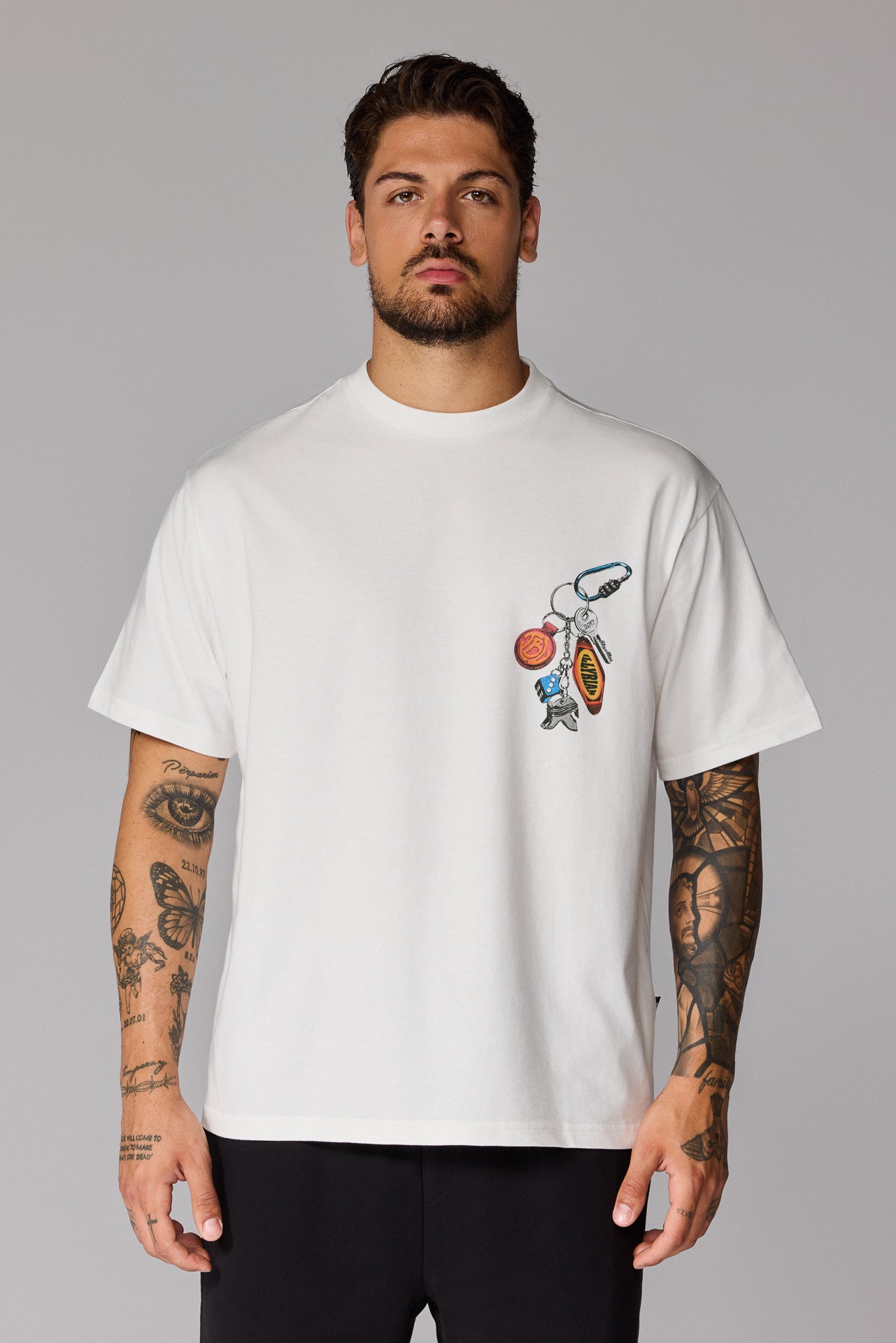 Illyrian Keychain T-shirt Front - White
